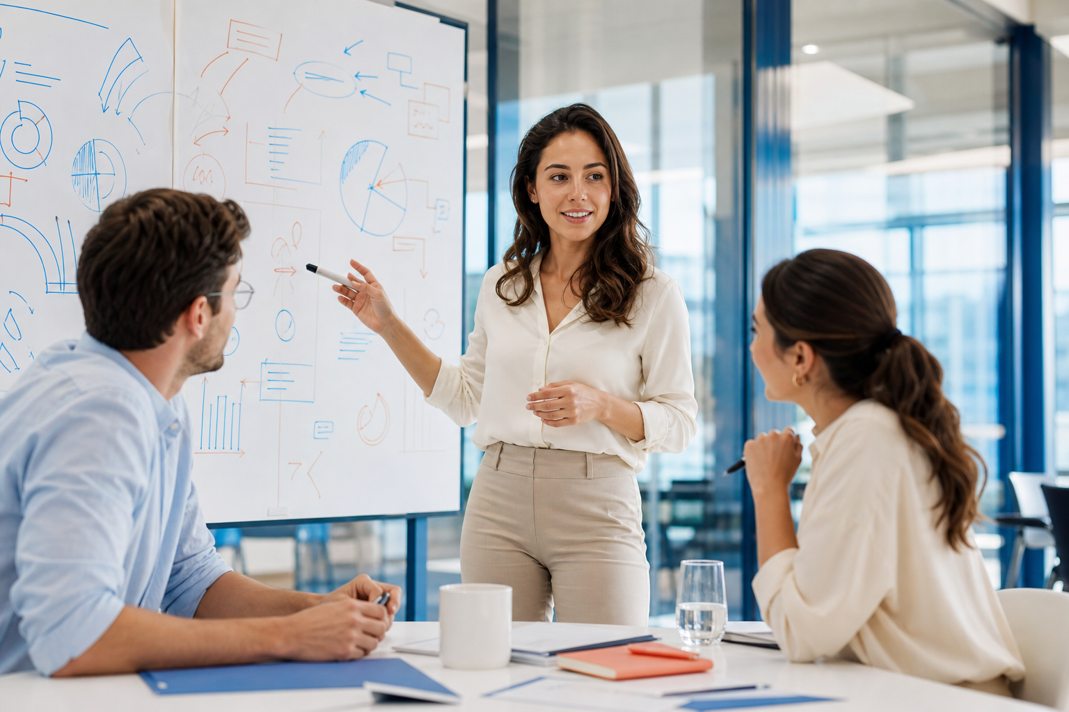 Young professionals in a strategic workshop